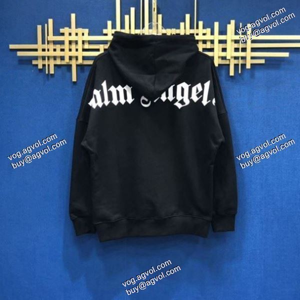 雑誌掲載アイテム パーム エンジェルス Palm Angels コピー ブランド 2020秋冬 背中大logoプリント パーカー 2色可選